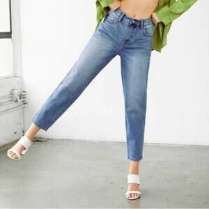 NWT KanCan high rise slouch fit medium stone jeans, 13/30